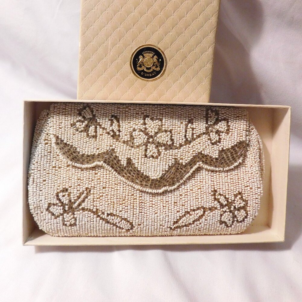 Vintage Beaded Clutch Made in Belgium